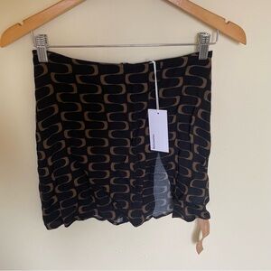 NWT reformation margot skirt in linguini print